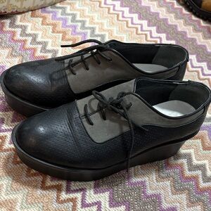 DANIELLA LEHAVI Black and Gray Platform Women’s Shoes